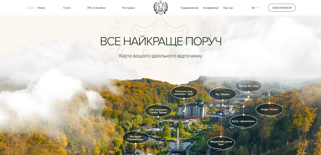 SEO та реклама SPA курорту Деренівська Купіль